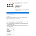 thumbnail image 2 of Front Brake Pad Set - Compatible with 1999 - 2003 Audi A8 Quattro 2000 2001 2002, 2 of 2