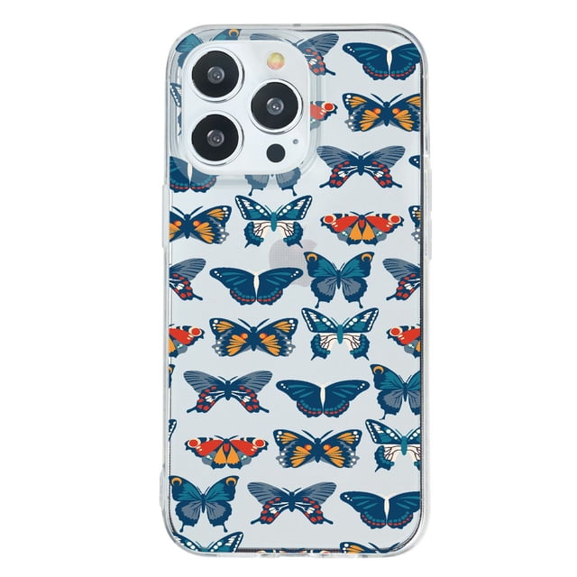 Funda Antigolpes InstaCase para iPhone 14 Pro mariposas patron Uso Rudo