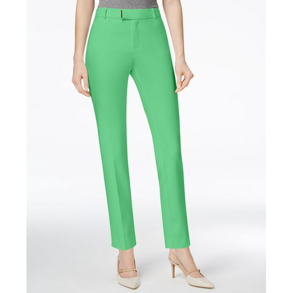 Charter Club Hardware-Detail Ankle Pants (Acadia Green, 16)