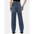 thumbnail image 3 of No Boundaries High-Rise Straight Leg Jeans, 29.5” Inseam, Women's and Women's Plus, 3 of 5