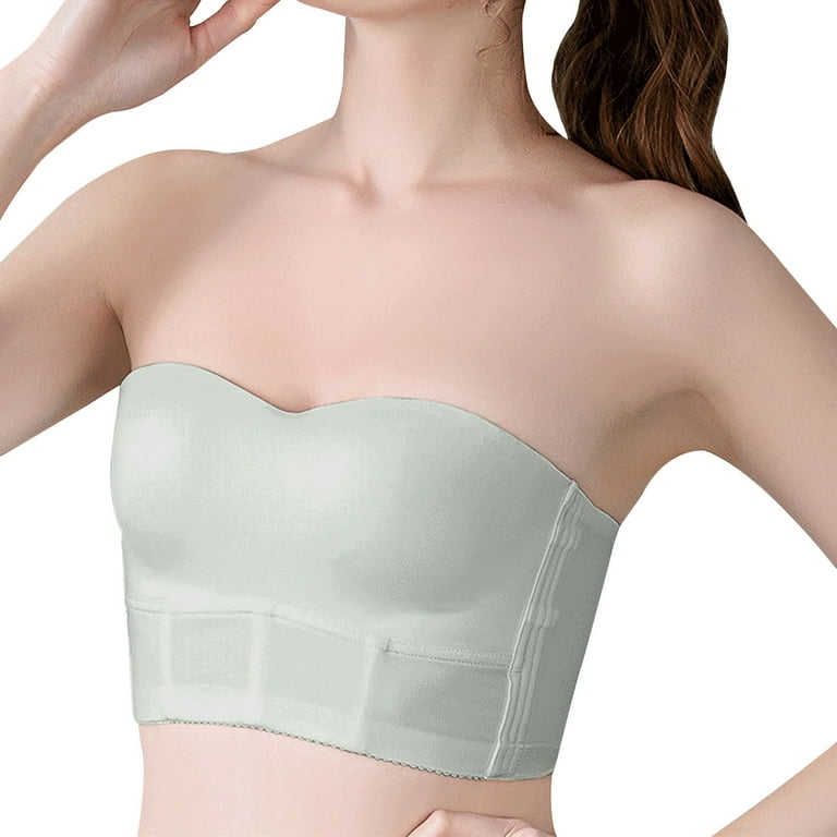 Viadha plus size bras for women Lingerie Strapless Lift Bra, Wire-Free  Anti-Slip Invisible Push Up Bandeau Bra