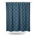 thumbnail image 1 of S4Sassy Blue Floral Damask Printed Bathroom Curtain Waterproof Shower Drapes-60 x 75 Inch, 1 of 6