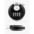 thumbnail image 4 of Combination Lock, 4 Digit Disc Padlock with Hardened Steel Shackle, Keyless Heavy Duty Combo Lock for Outdoor Sheds Fence, Gate Hasps, Storage Unit, School Gym Locker (1 Pack, ‎Black), 4 of 8