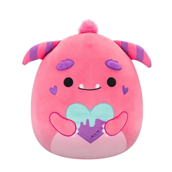 Squishmallow 12 Inch Mont the Monster with Heart Valentine Plush Toy