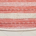 thumbnail image 3 of SAFAVIEH Montauk Marin Striped Cotton Area Rug, Orange/Ivory, 6' x 6' Round, 3 of 10