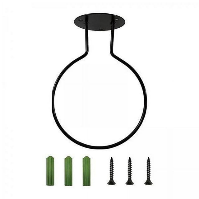 Almencla Support Mural 2x pour Ballons de Sport Volleyball Football, Rangement Robuste Universel Noir 2 Pcs