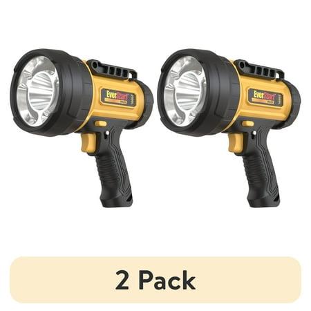 (2 pack) EverStart 2500 Lumen Rechargeable LED Portable Spotlight