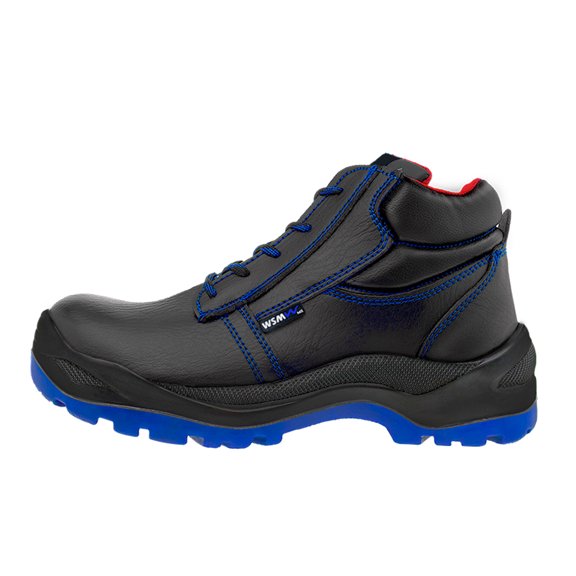 Zapato de Seguridad WSM, Ergonómico y muy ligero. Con casquillo de Policarbonato. Bota Industrial y multifuncional. Es un calzado de trabajo dieléctrico y antiderrapante. Est. 2958-MT WSM  2958MTNGO270