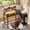Black, variant on 43in L Shaped Gaming Desk with Power Outlets and LED Lights, Corner Computer Desk with Charging Port (Rustic Brown)