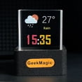 thumbnail image 3 of 2X Crystal Cube Pantalla de Fotos Estación Meteorológica Inteligente de Escritorio Holográfica Reloj Digital con Álbum de Animaciones GIF, 3 of 5