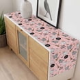 thumbnail image 4 of Pink Halloween Table Runner - 108 Inch Long, Kitchen Dining Table Runner Dresser Scarves, Cat Bat Ghost Pumpkins Farmhouse Decor for Coffee Tables Wedding Party Banquet, 4 of 8