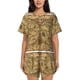 thumbnail image 1 of Balery World Map1 Conjunto de Pijama para Mujer con Estampado, Dos Piezas de Manga Corta y Shorts, Ropa de Dormir Suave con Cuello Redondo y Bolsillos-Large, 1 of 6