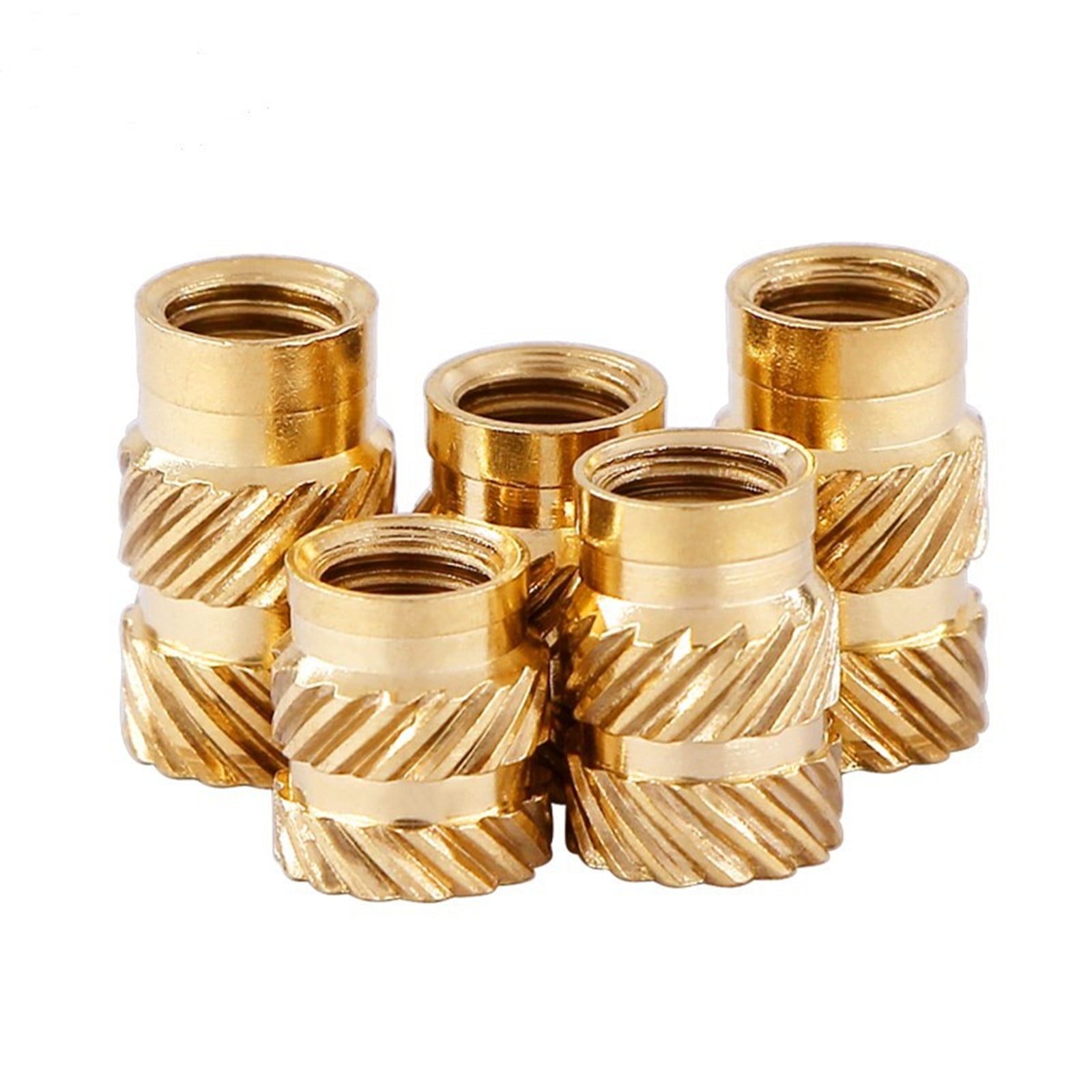 300PCS Brass Threaded Insert Nuts Set Knurled Nuts for Plastic Parts Heat Ultrasonic Application