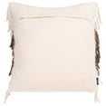 thumbnail image 3 of SAFAVIEH Lencia Striped Fringe Accent Pillow, 18" x 18", Beige/Grey, 3 of 3