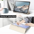 thumbnail image 6 of JETech Case for Samsung Galaxy Tab S9 FE+ / S9 FE Plus 12.4-Inch with S Pen Holder, Clear Transparent Hard PC Back, Protective Tri-Fold Stand Tablet Cover, Auto Wake/Sleep (Beige), 6 of 6