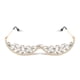 thumbnail image 1 of Half Frame Crystal Sunglasses Rhinestones Sunglasses Without Lens Crystal V Frame Eyeglasses for Women Men Face Jewelry Silver, 1 of 4