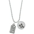 thumbnail image 1 of Delight Jewelry Silvertone Love Much Silvertone Script Initial Disc - N - Charm Necklace, 20"+3", 1 of 4