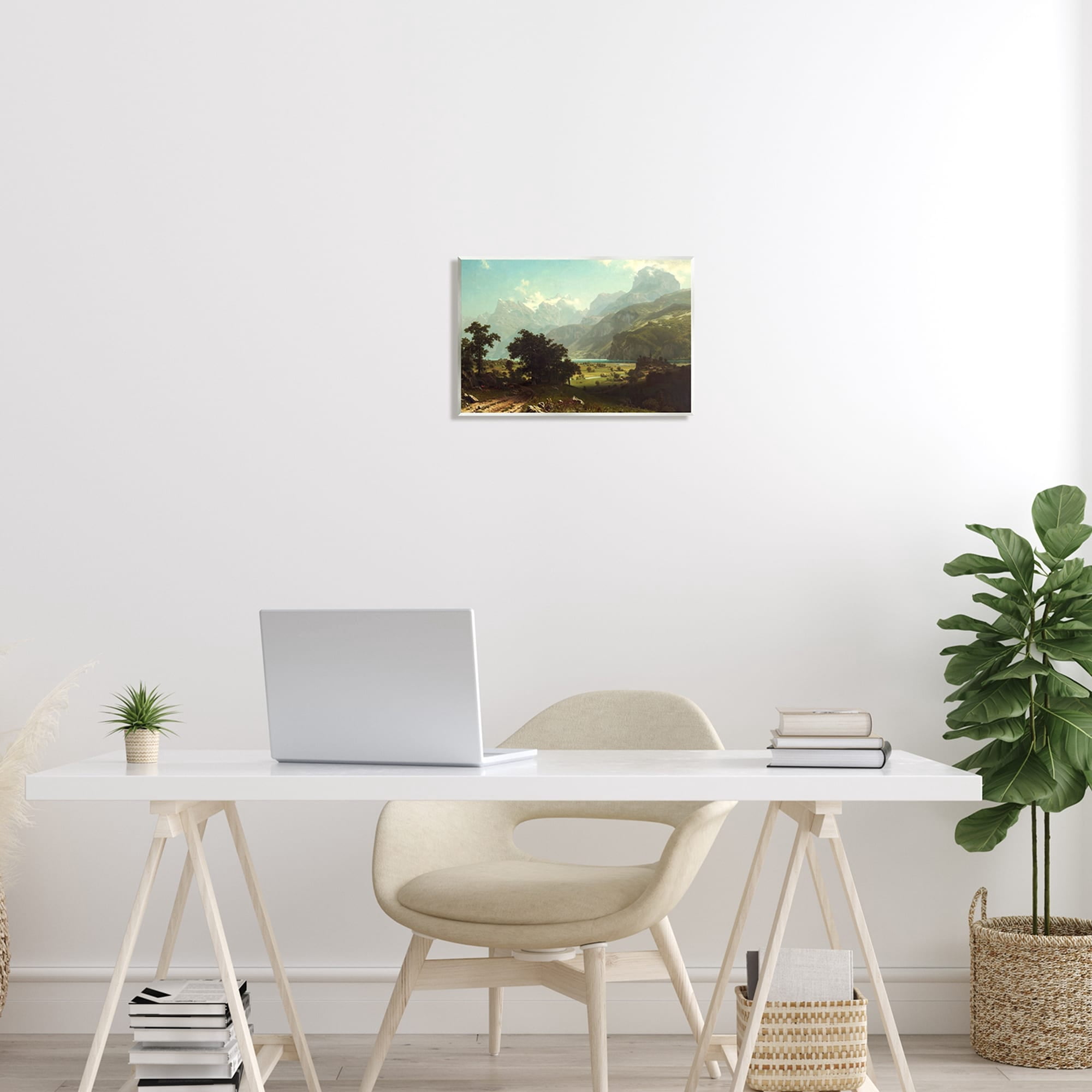 Stupell Industries Lake Lucern Albert Bierstadt Classic Fine Landscape Painting Painting Unframed Art Print Wall Art, Design by one1000paintings