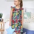 thumbnail image 4 of Balery Trendy Colorful Pineapples 1 Camisón de princesa para niñas, pijama de algodón con mangas abullonadas, suave y bonito.-Small, 4 of 6