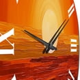 thumbnail image 3 of Designart "Sunset in Orange and Yellow Gold III" Landscapes Oversized Wall Clock, 3 of 5