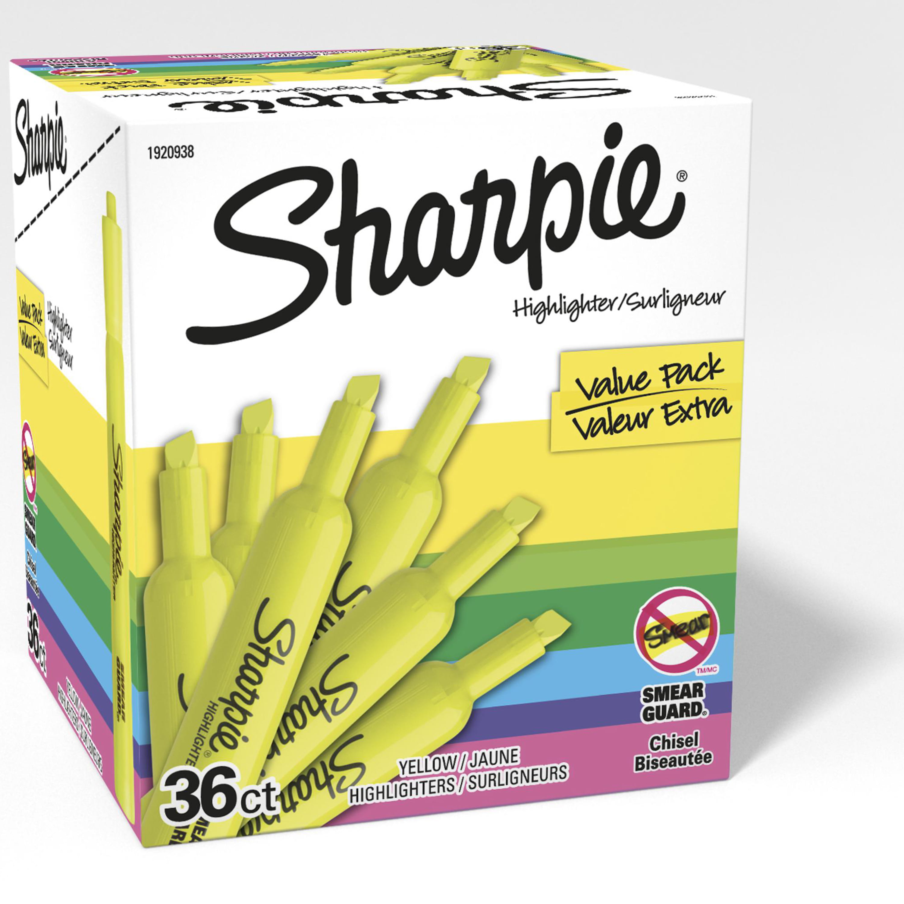 Sharpie Accent Smear Guard Tank Style Highlighter Chisel Tip Fluorescent 