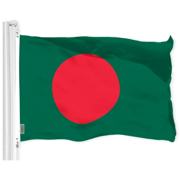 G128 Bangladesh Bangladeshi Flag | 3x5 Ft | Printed 150D Polyester - Indoor/Outdoor, Vibrant Colors, Brass Grommets, Quality Polyester, Much Thicker More Durable Than 100D 75D Polyester