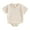 Beige, variant on Baby Short Sleeve Bodysuits Baby Boy Girl Bubble Rompeđť—‹ Short Sleeve Plain Bodysuit T-Shirt Oversize Tops Crewneck Outfit With Pockets