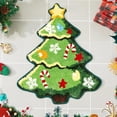 thumbnail image 2 of Alfombra de baño con diseño de de Navidad, decoración navideña, regalos nórdicos, alfombra de baño profesional, verde, lavable, suave y cómoda Estilo C, 2 of 8