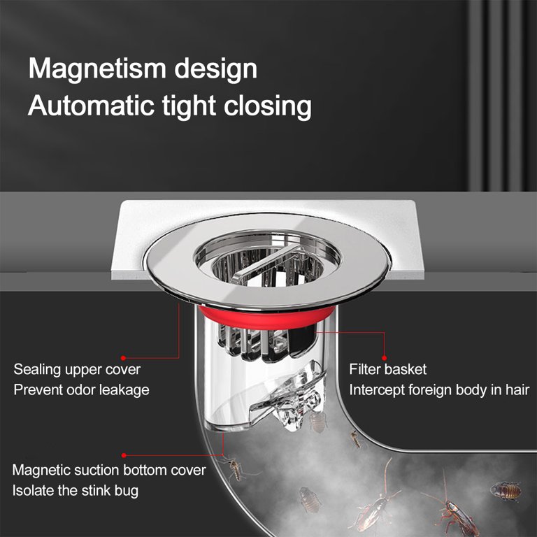 Magnetic Suction Floor Drain Cover - Anti-odor Device For Toilet