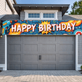 thumbnail image 6 of Comic Style Happy Birthday Banner with Toy Guns and Target Elements Background Backdrop Decor Party Supplies Birthday Decoration Photography Props Birthday Party Decorations, 6 of 8