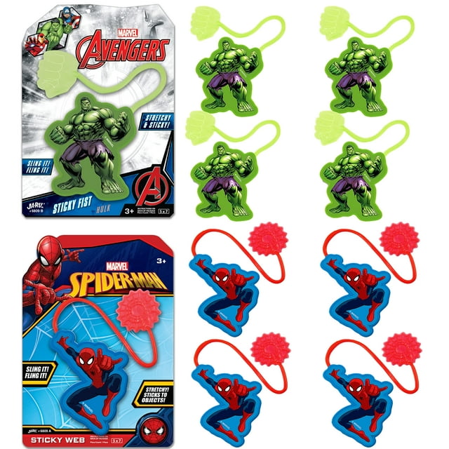 Juguete elástico adhesivo JA-RU Marvel Spiderman & Hulk para niños
