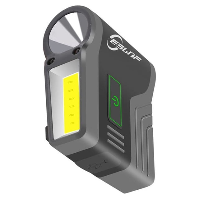 Toystoory ESLNF Inducción Cap Clip Light Portable 300lm Desmontable IPX6 Impermeable Recargable Faro delantero Pescar Negro