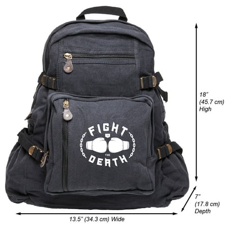 Fight to the Death Army Sport Heavyweight Canvas Backpack