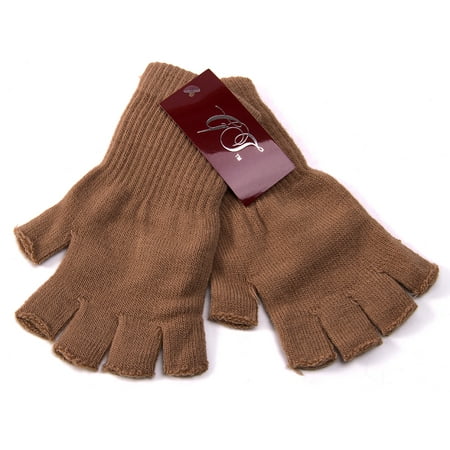 Knit Unisex Glove - Gravity Threads Unisex Warm Half Finger Stretchy Knit Gloves