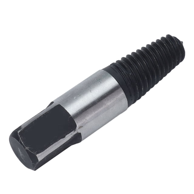 extractor de tornillos acero al carbono rosca de 3/4 pulg herramienta de extracción de tubería de operación fácil para válvula triangular, primer plano de extractor con rosca 3/4 pulg ennegrecida en un extremo y cuerpo de acero pulido con ranuras en el extremo opuesto para acoplar llave o destornillador; indicado para quitar tuberías de agua rotas, tornillos rotos y válvulas triangulares.