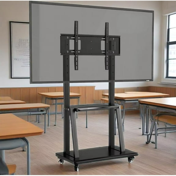 JYXOIHUB Mobile TV Stand Adjustable Rolling TV Cart for 32-70" Screens up to 176 Lbs for Living Room And Office