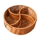 thumbnail image 5 of Cesta tejida para servir, cesta redonda para frutas, organizador de cocina dividido, tejida a mano 4 rejillas, 5 of 9
