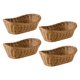 thumbnail image 1 of 4x cesta de pan tejida de mimbre ovalada, cesta de almacenamiento de 10,2 pulgadas Compatible con mesa de almacenamiento de cosméticos de frutas y alimentos, 1 of 5