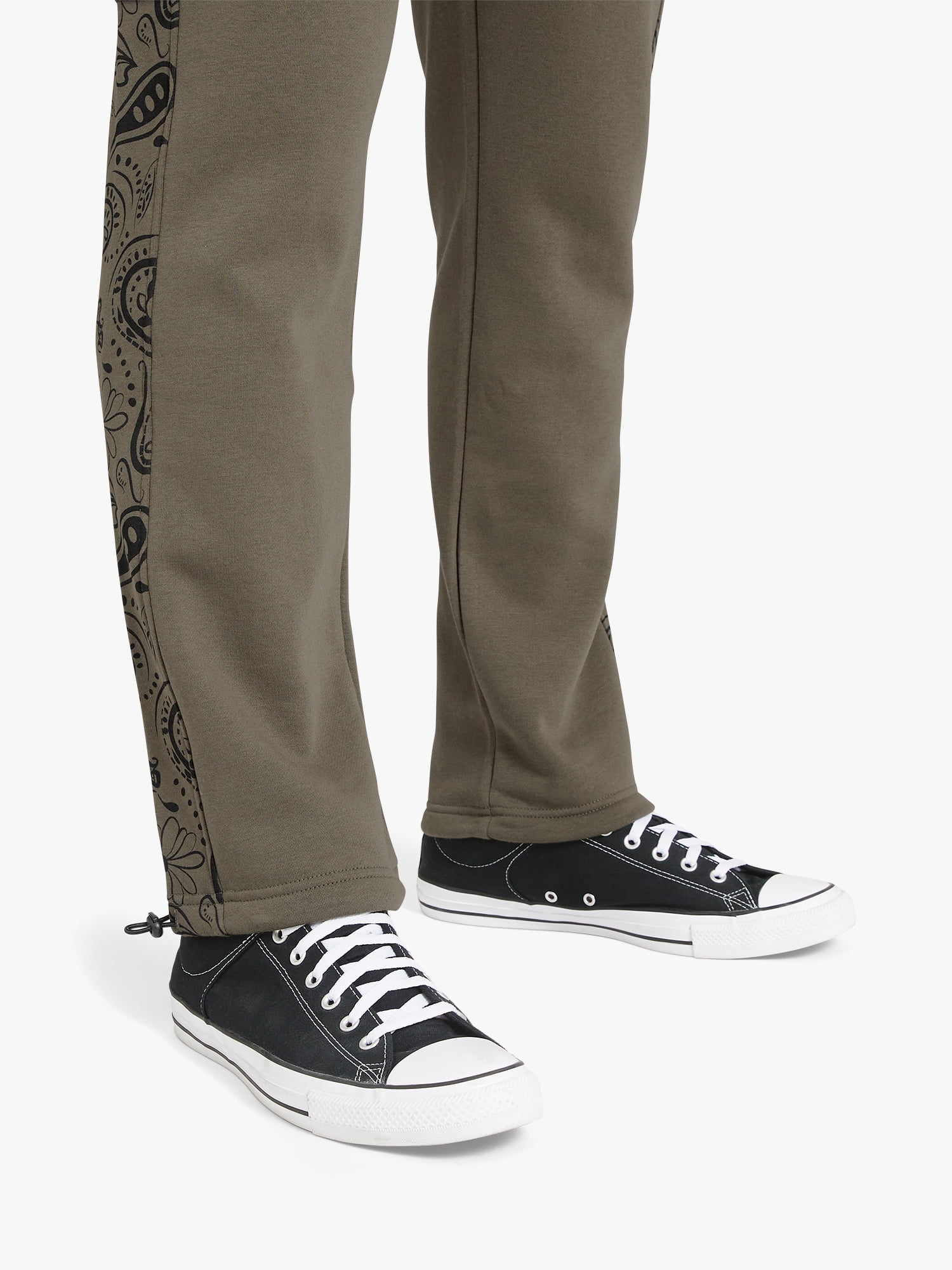 Dogg Supply by Snoop Dogg All-Gender Men's and Women's Paisley Fleece Cargo Joggers, Sizes XS - 3XL