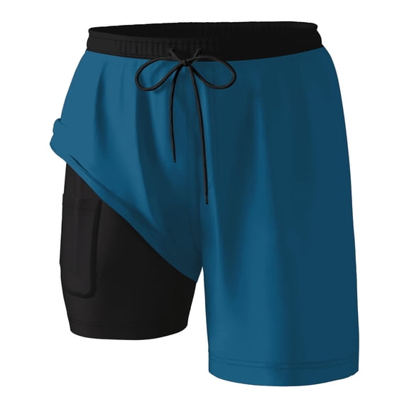 XIAONU 2 In 1 Swim Trunks For Women Drawstring Waist Layered Compression Liner Beach Shorts Quick Dry Waterproof Surfing Swimming Bottoms