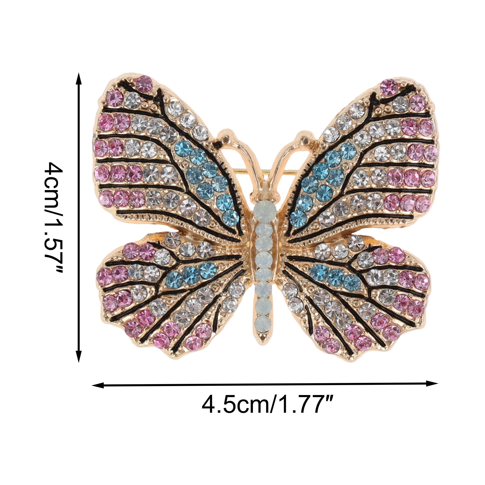 Unique Bargains Elegant Dragonfly Rhinestone Brooch for Fashionable Accessories Pink