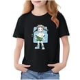 thumbnail image 2 of Blusas y camisas de manga corta con cuello redondo para niños Camiseta de verano de manga corta estampada para niñas Jersey elegante de cuello redondo para niñas Top de algodón para niños, 2 of 6
