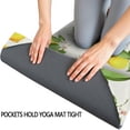 thumbnail image 3 of Yellow Lemon Fruit Flowers White Pattern Hot Yoga Mat Towel Non Slip for Hot Yoga - Quick-Drying Yoga Mat Cover with 4 Corner Pockets with Travel Bag - Hot Yoga Towel Non Slip 70"x26", 3 of 6