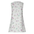 thumbnail image 6 of Itsame Women Summer Dress Printed Round Neck Round Neck Thin Dress Pink Size M, 6 of 6