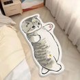 thumbnail image 1 of Cartoon Bedside Rug Cat Floor Mat Fluffy Cat Mats Irregular Carpet for Living Room Shaggy Area Rugs Thicken Doormat Cute Decor, 1 of 7