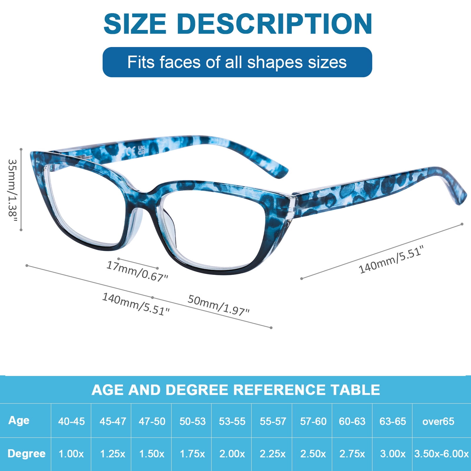 AQWANO 2 Pack Fashion Design Cat Eye Reading Glasses Women Blue Light Blocking, Compute Readers Anti Glare Lightweight Comfort,0.0