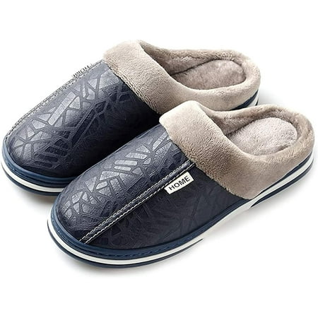 Men s Women s Memory Foam Slippers with Fleece Lining - Indoor/Outdoor Comfort Shoes  Slip-on Anti-Skid Design  Soft Cotton Feel