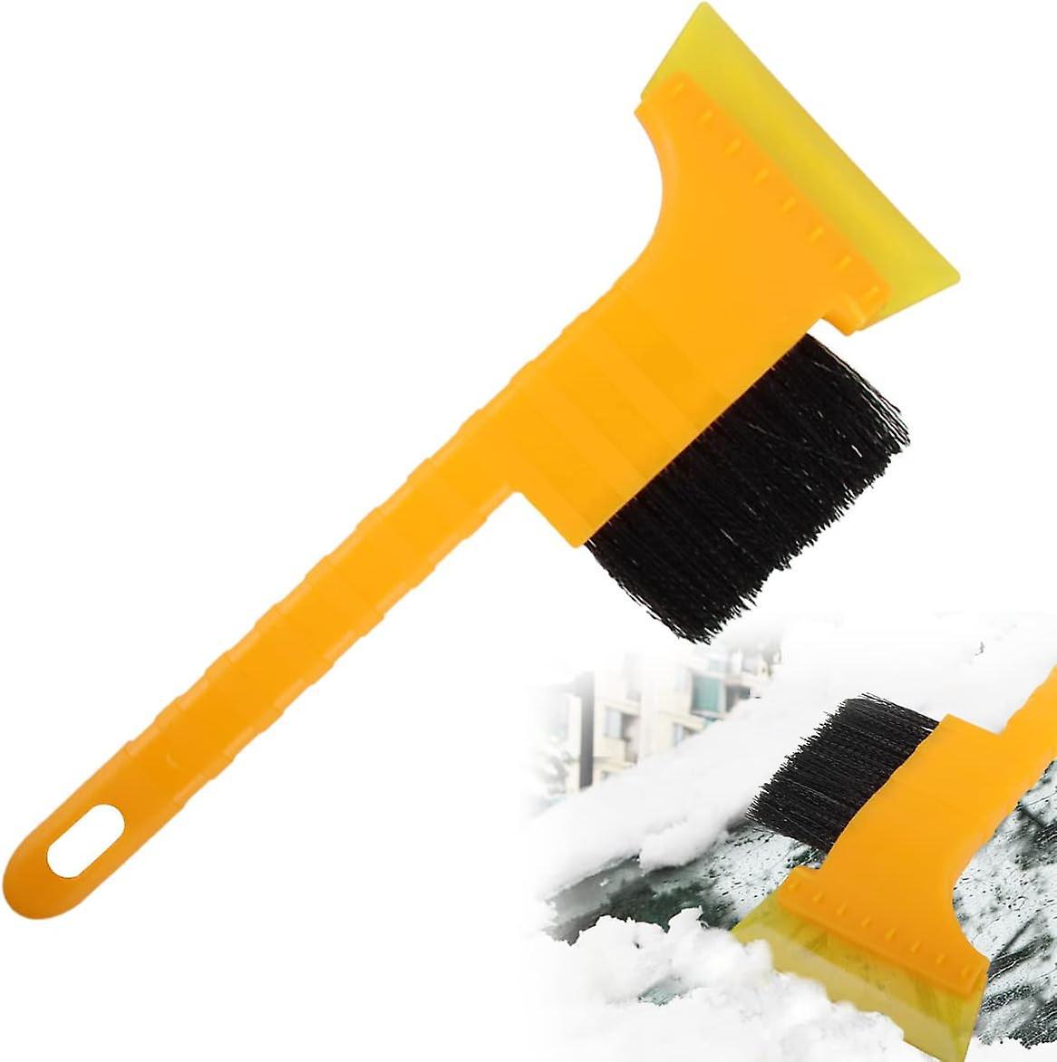 Grattoir à Glace Et Brosse à Neige 2 En 1 Télescopique - Longueur Réglable ~53-70 Cm, Tête Rotative 360°, Poignée Confortable