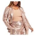 thumbnail image 1 of Nina Parker Womens Sequined Blazer Jacket, rustcopper, Plus Size, 2X, 1 of 1
