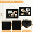 thumbnail image 2 of 2-Pack Black Cork Board with Linen Double-Sided 16"x12", Black Bulletin Board Wood Frame Hanging Pin Board, Picture Display Vision Board Kit Corkboards for Office Home School Decor, 2 of 7